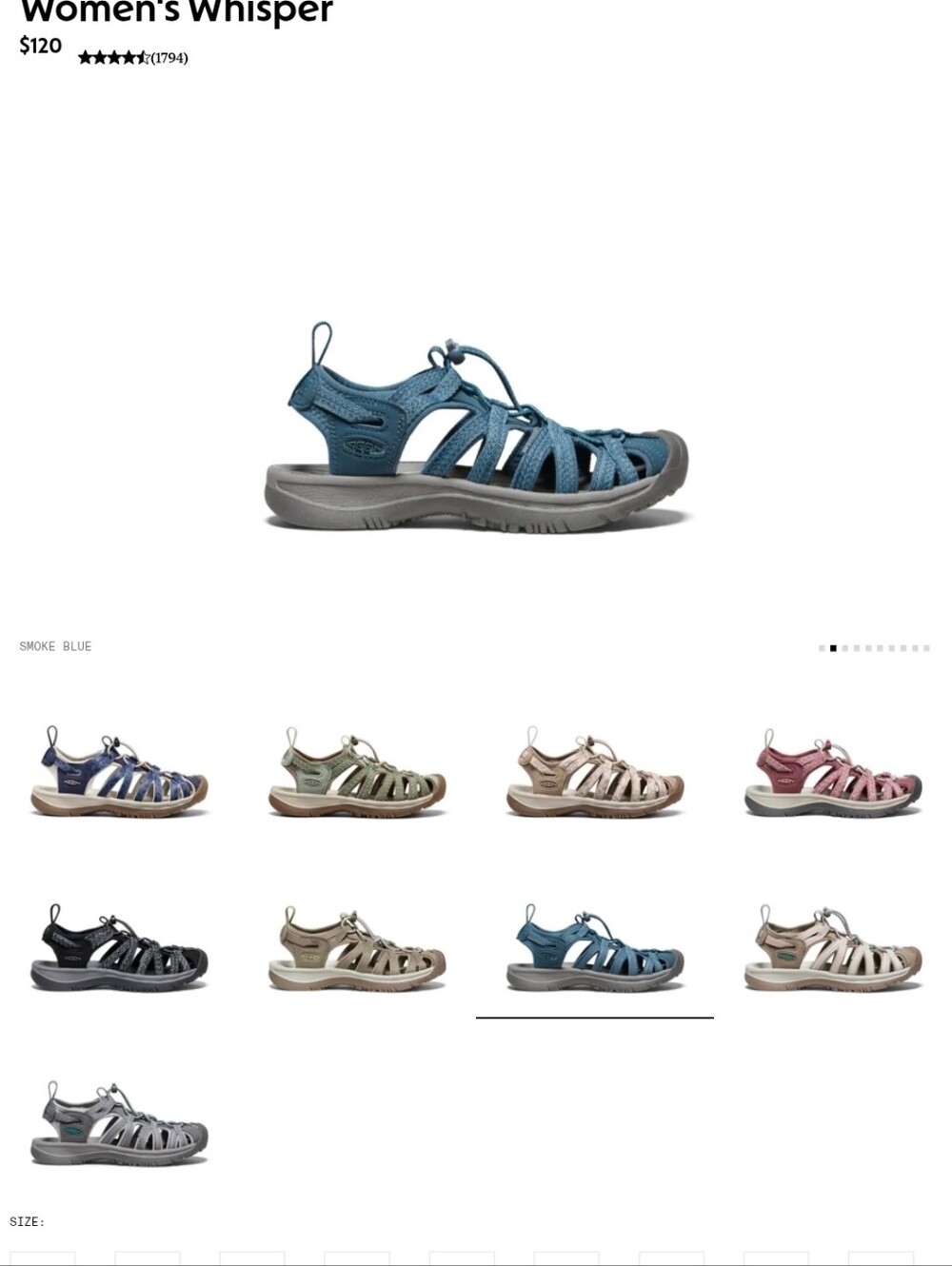 KEEN Womens Blue Closed-Toe Active Sandals Size 11 Like New - Picture 3 of 14